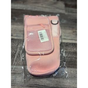 Pink Crossbody Water Bottle Holder Bag – Adjustable Strap, Mesh Pocket (NWT)